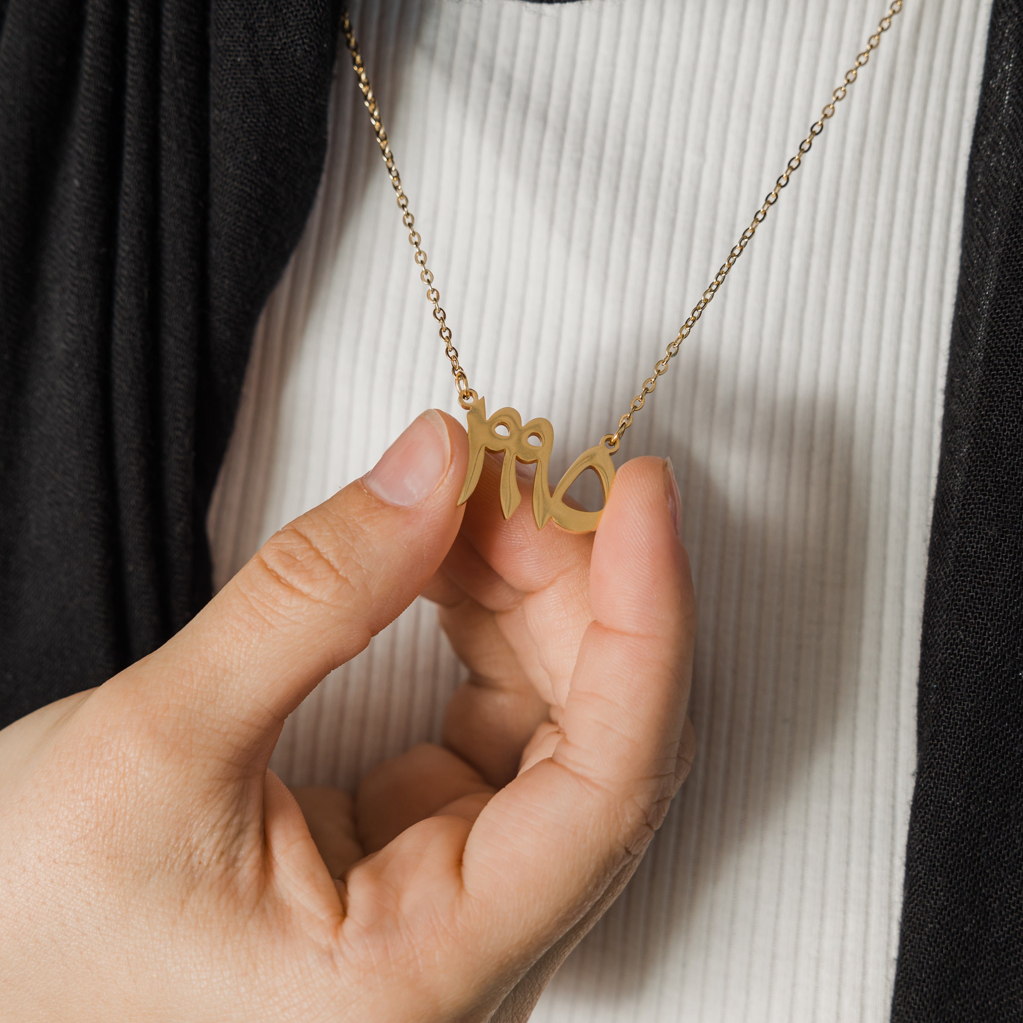Personalized Arabic Birth Year Necklace