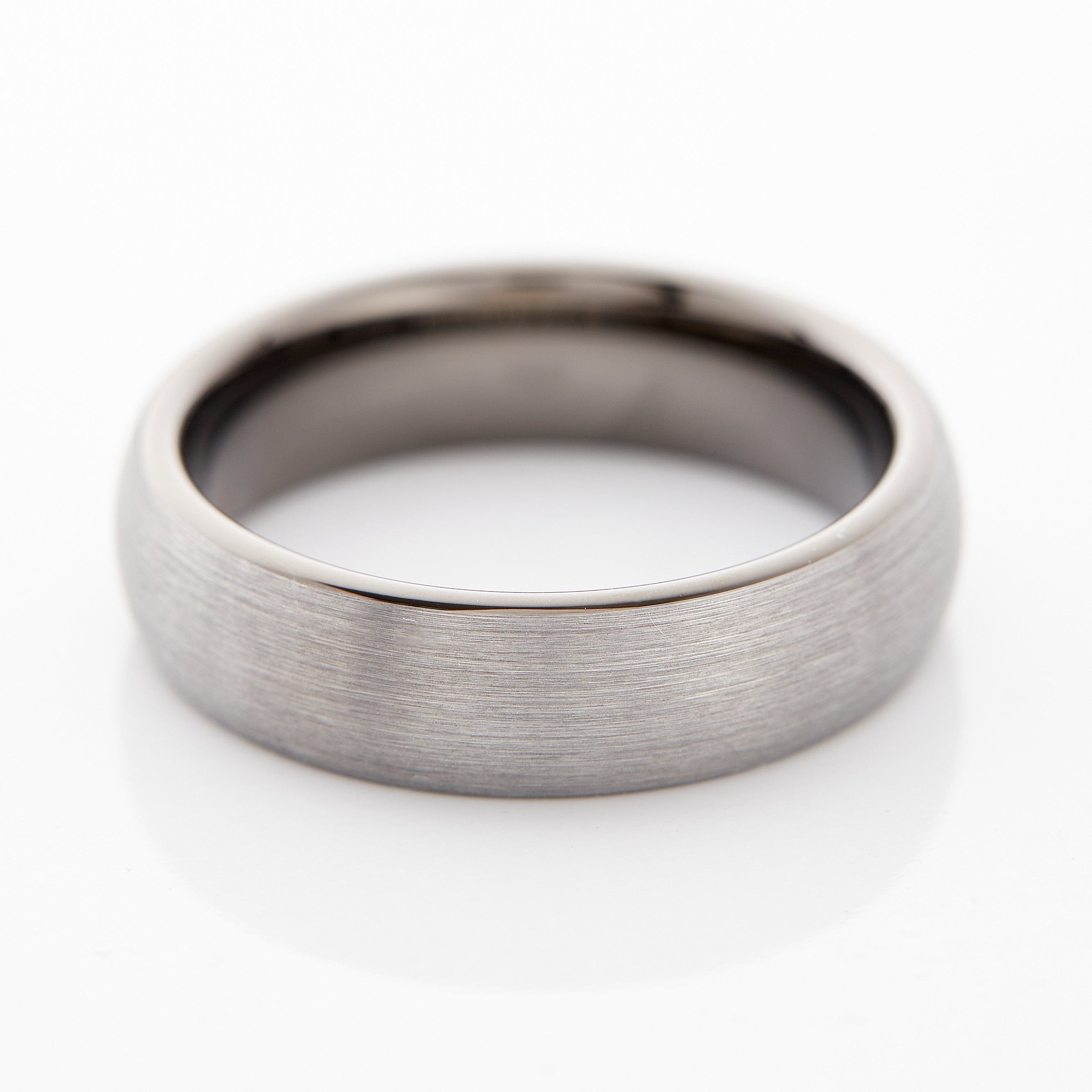 Tungsten Brushed Band Ring – Sleek & Durable