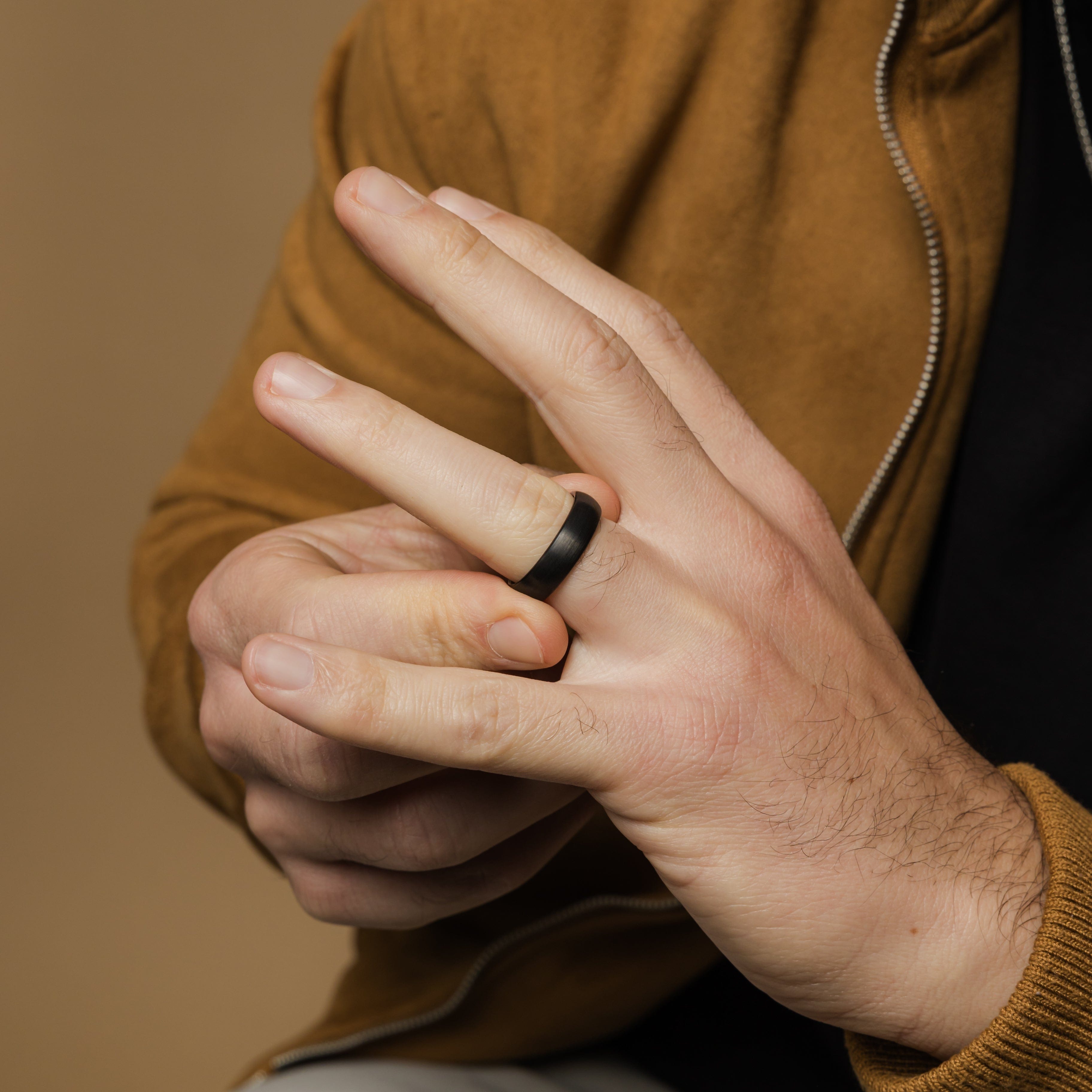 Tungsten Brushed Band Ring – Sleek & Durable