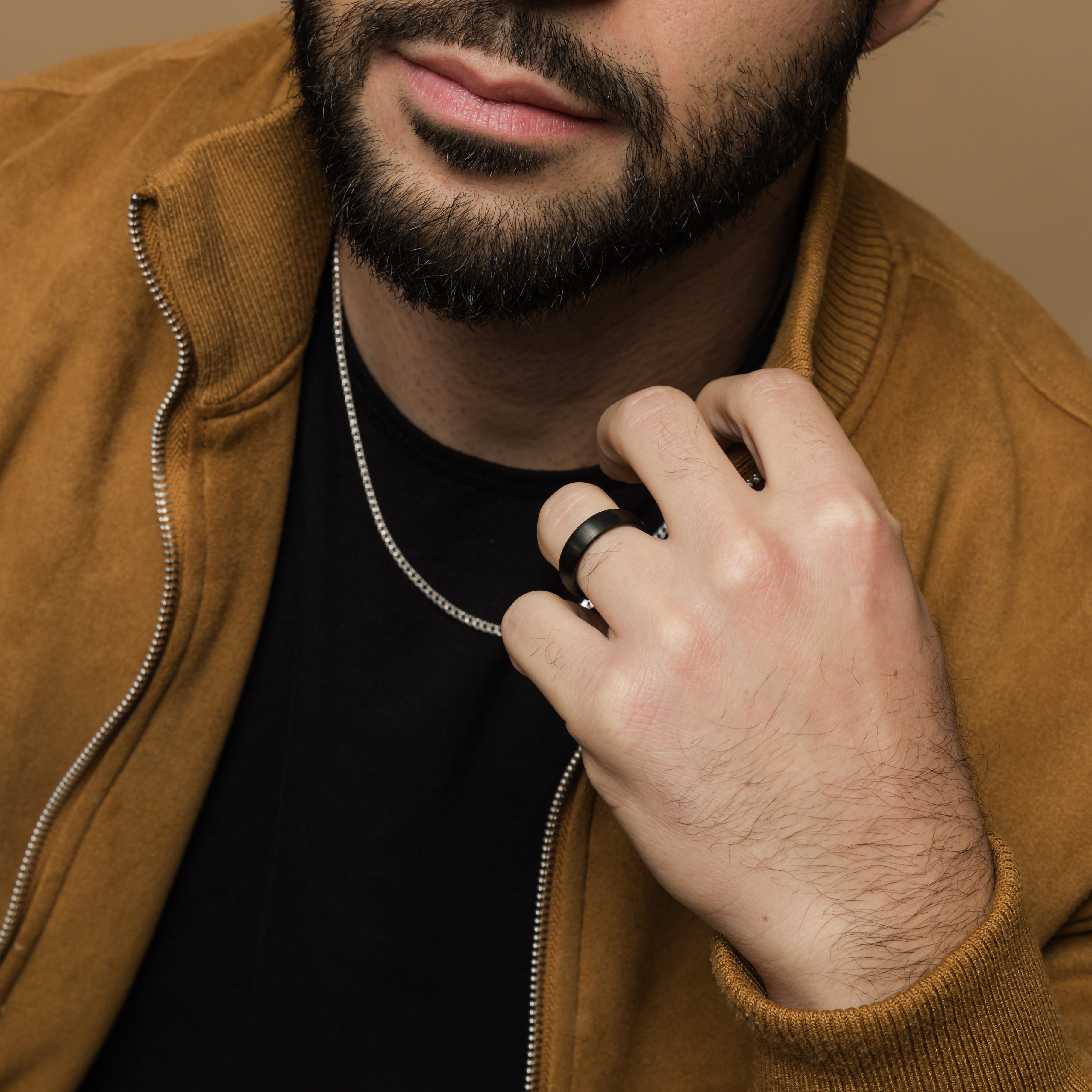 Tungsten Brushed Band Ring – Sleek & Durable