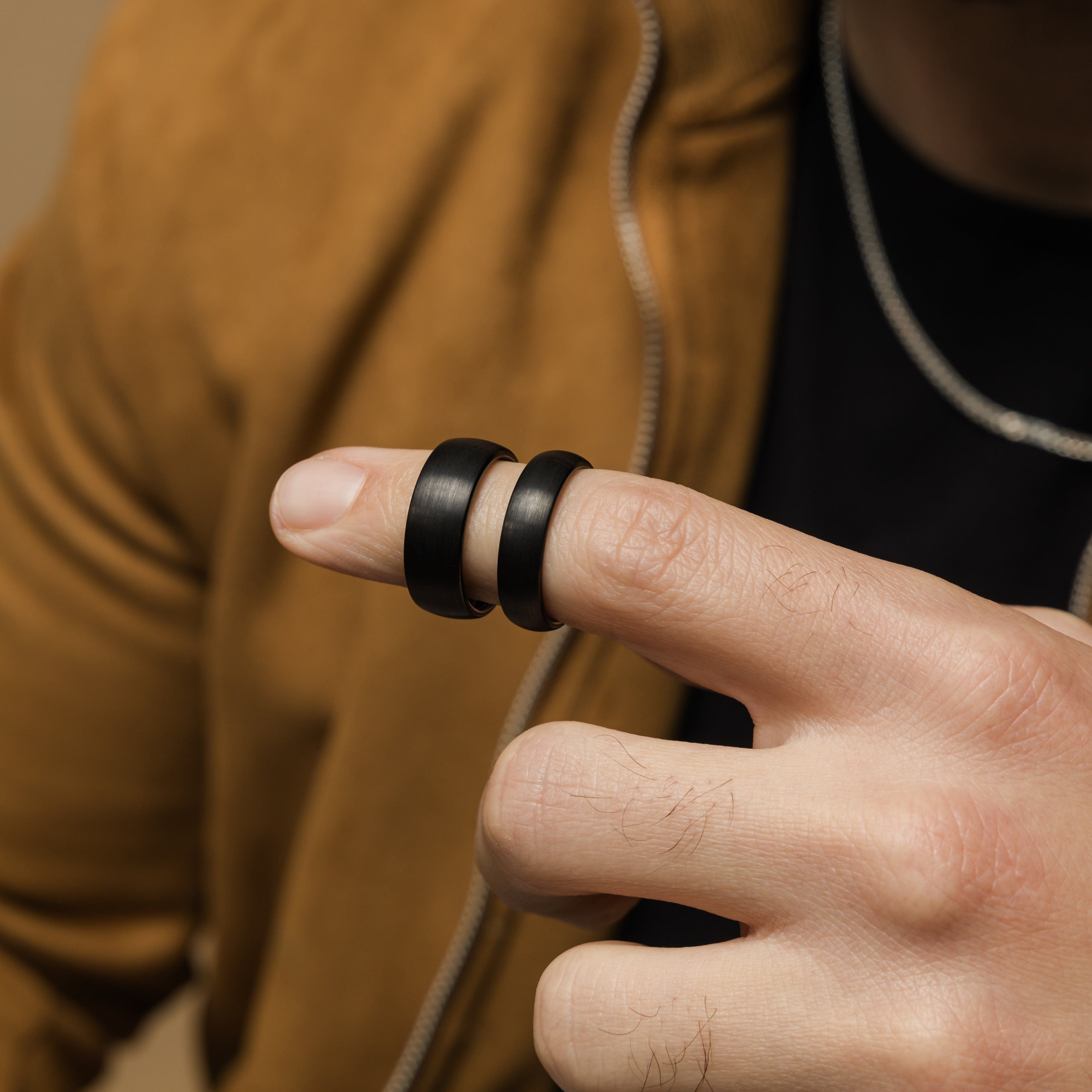 Tungsten Brushed Band Ring – Sleek & Durable