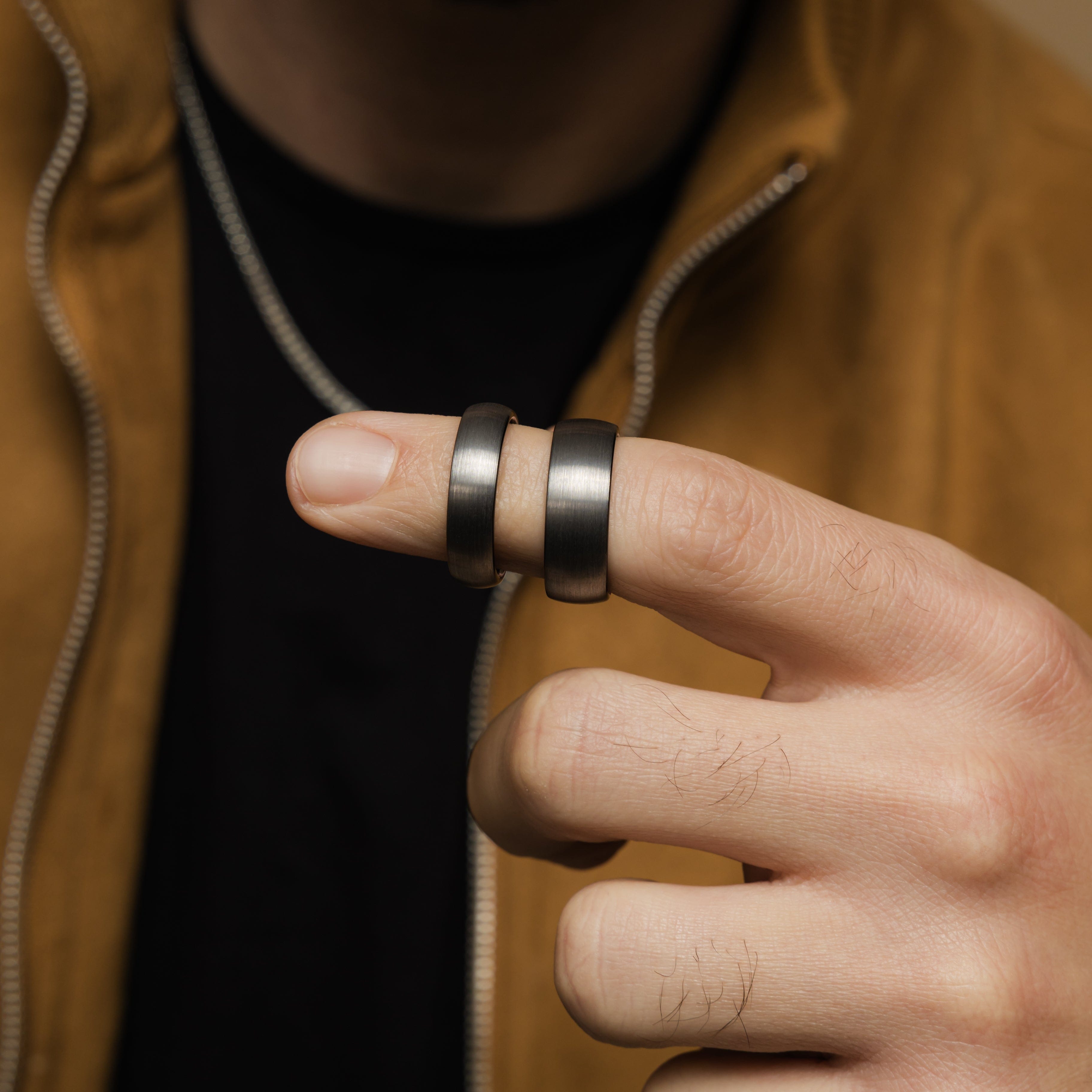 Tungsten Brushed Band Ring – Sleek & Durable