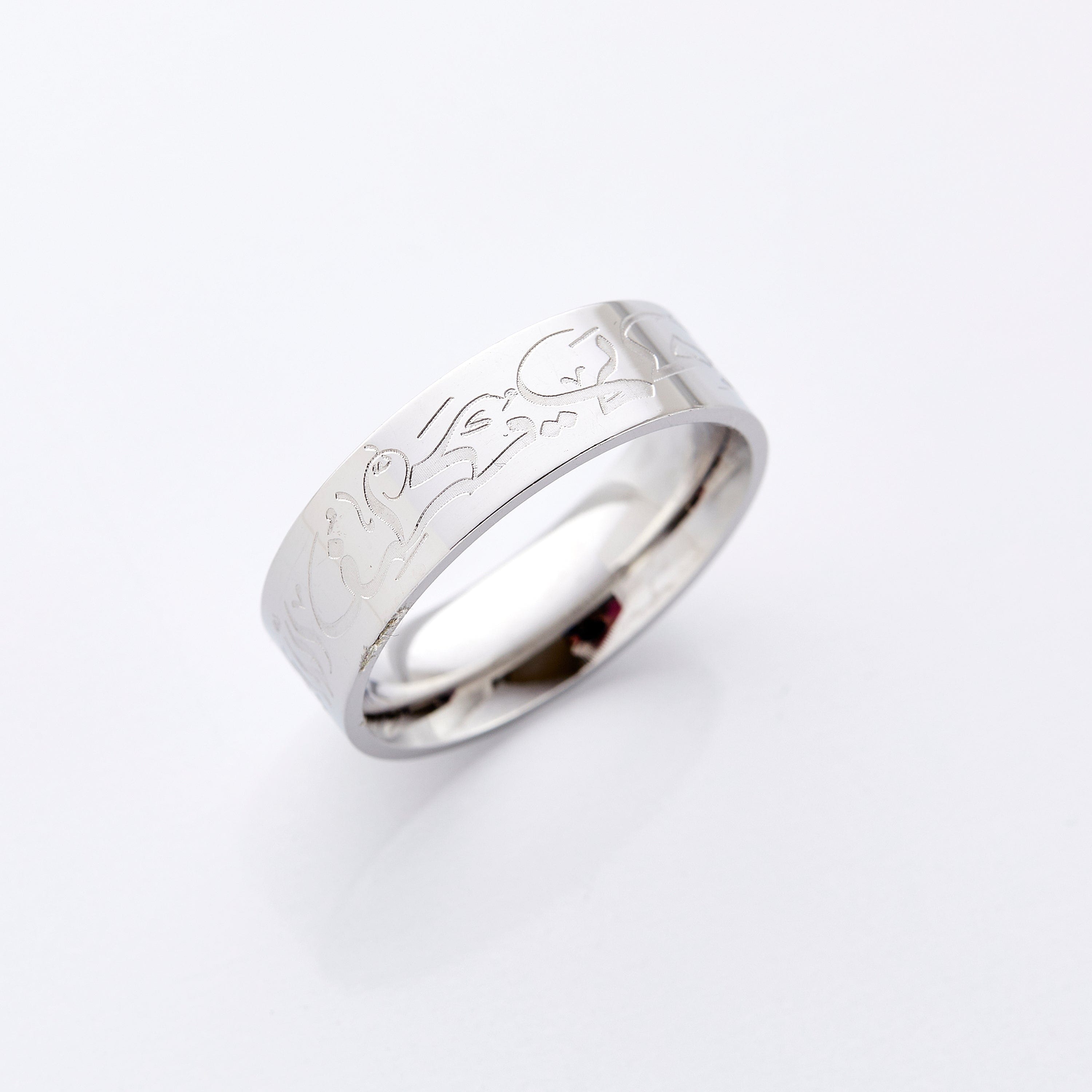 Men's Inspirational Islamic Ring - 'Allah's Strength' Design