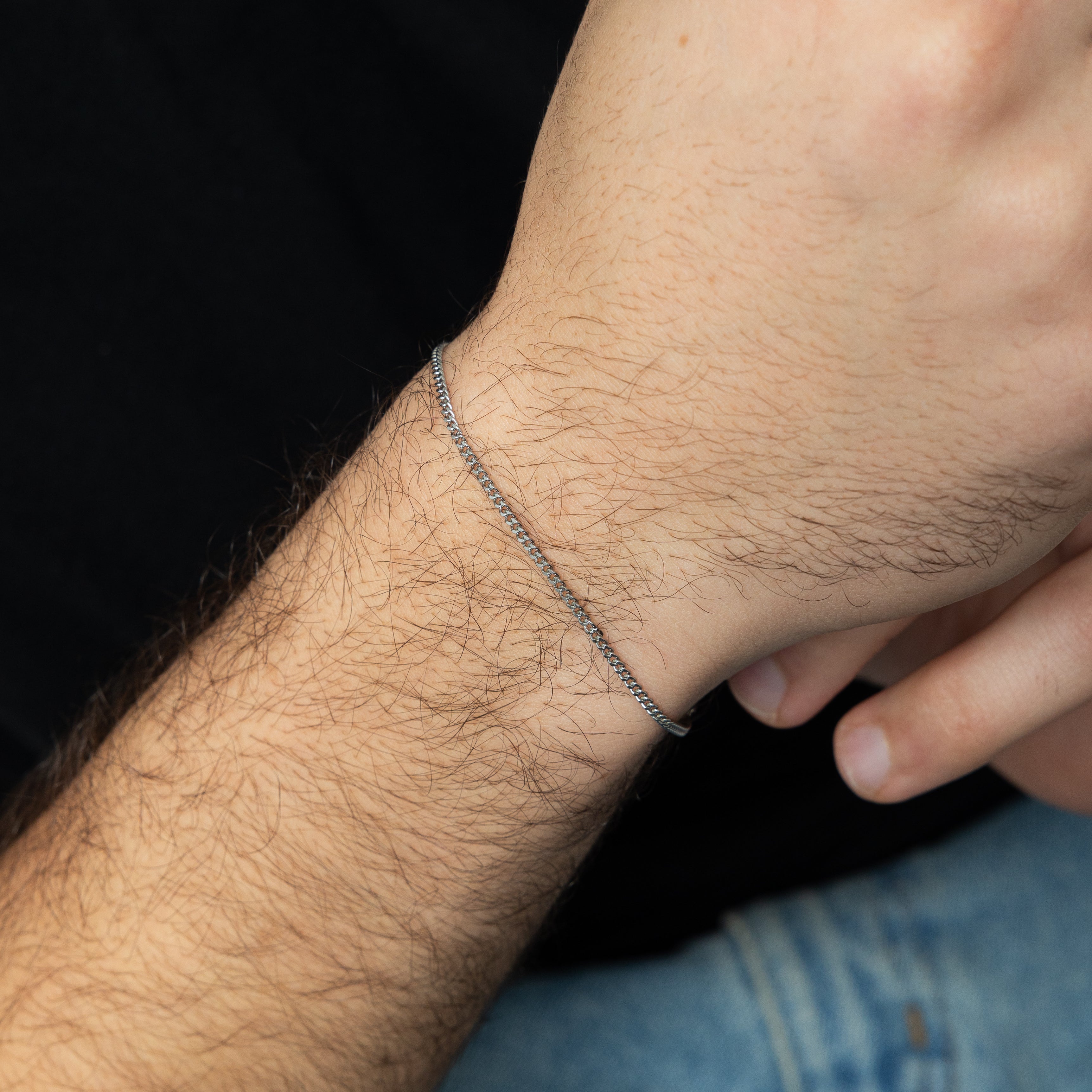 Men's Micro Curb Chain Bracelet