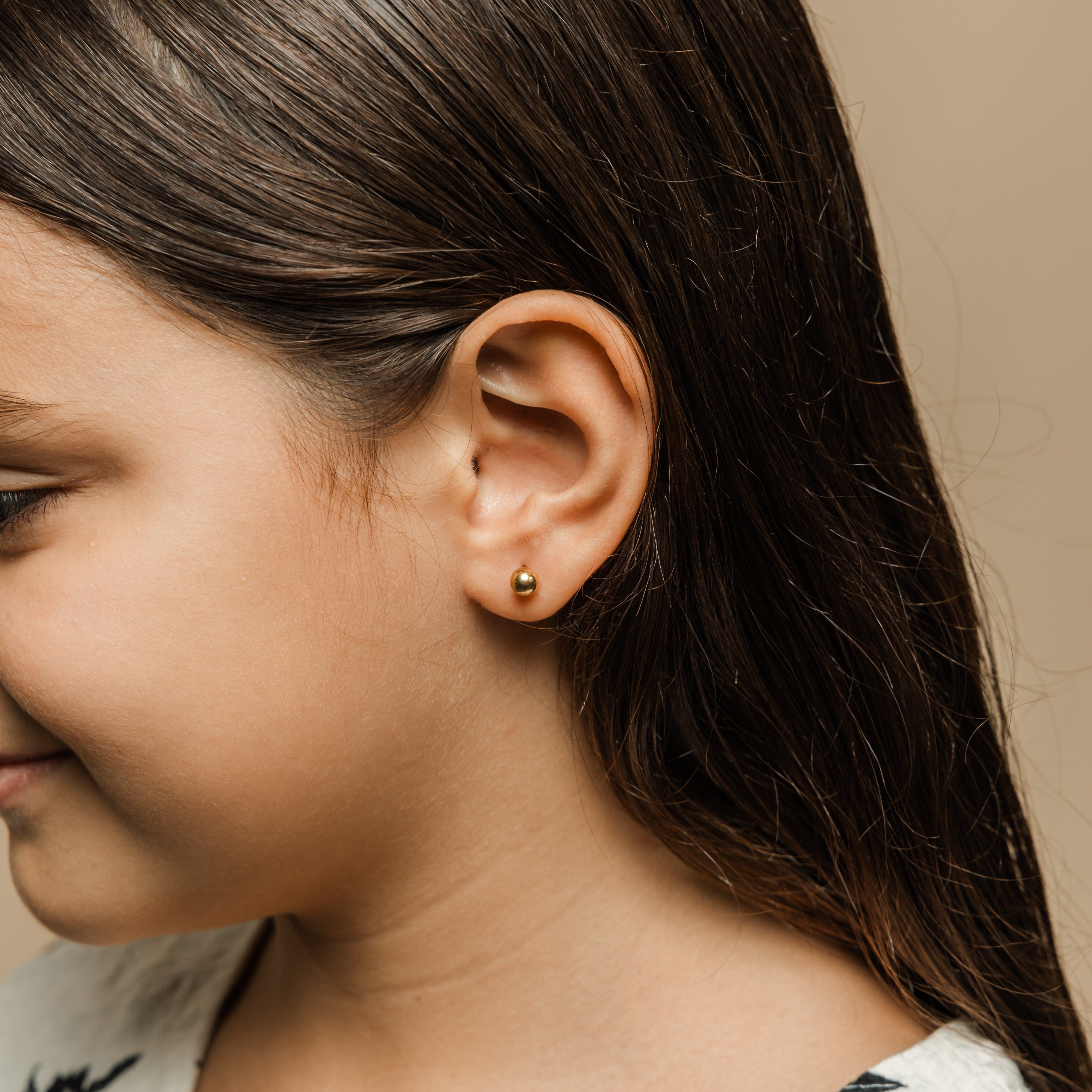 Tiny Orb Earrings for Baby Girls