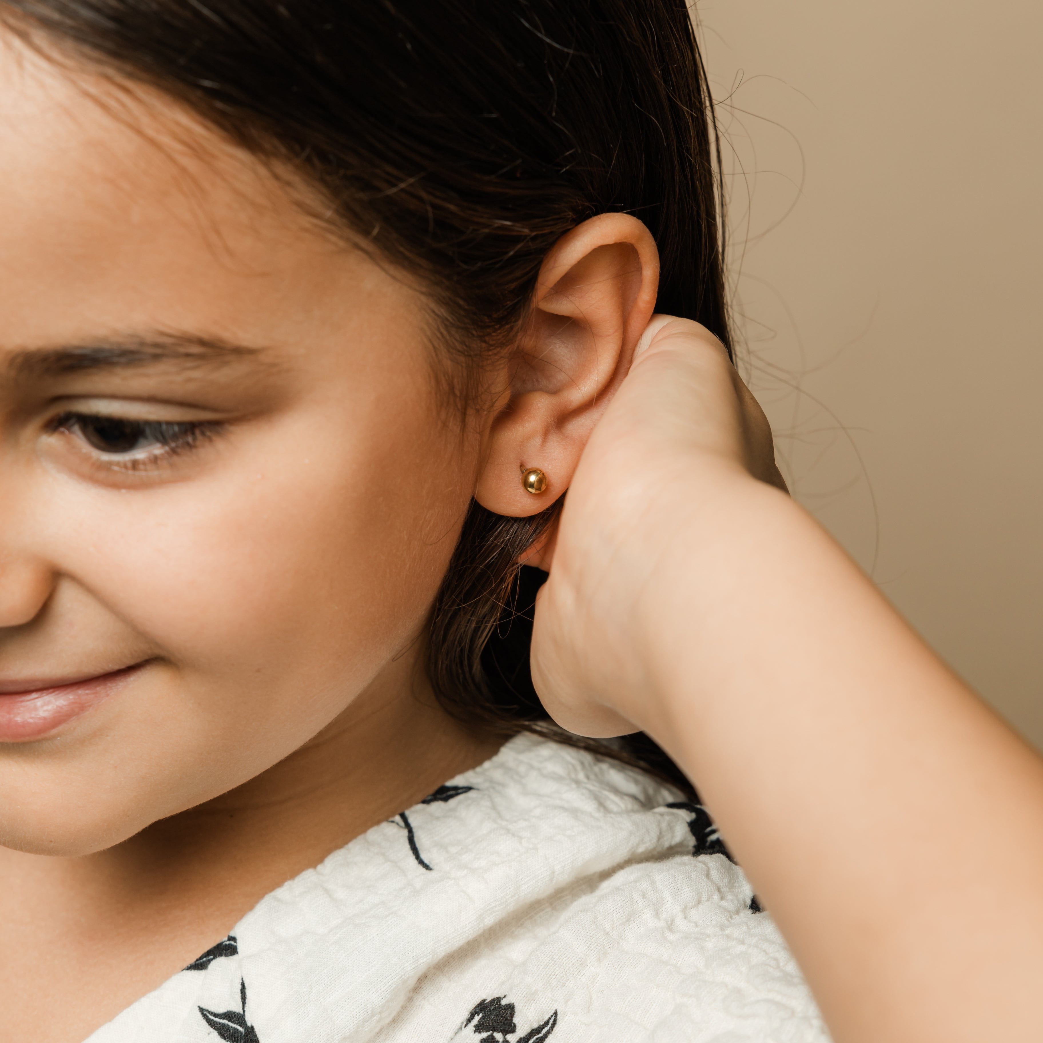 Tiny Orb Earrings for Baby Girls