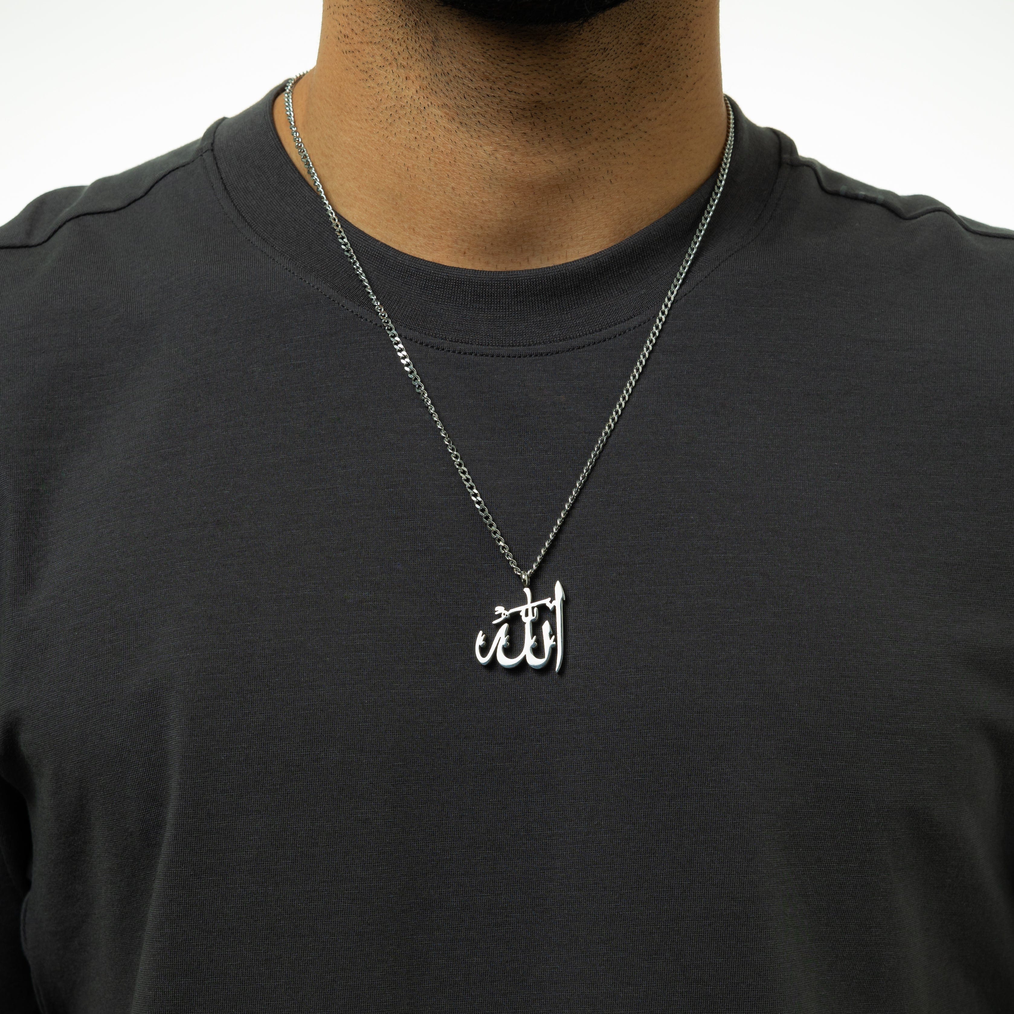 Men's Allah Necklace Pendant – Islamic Jewelry