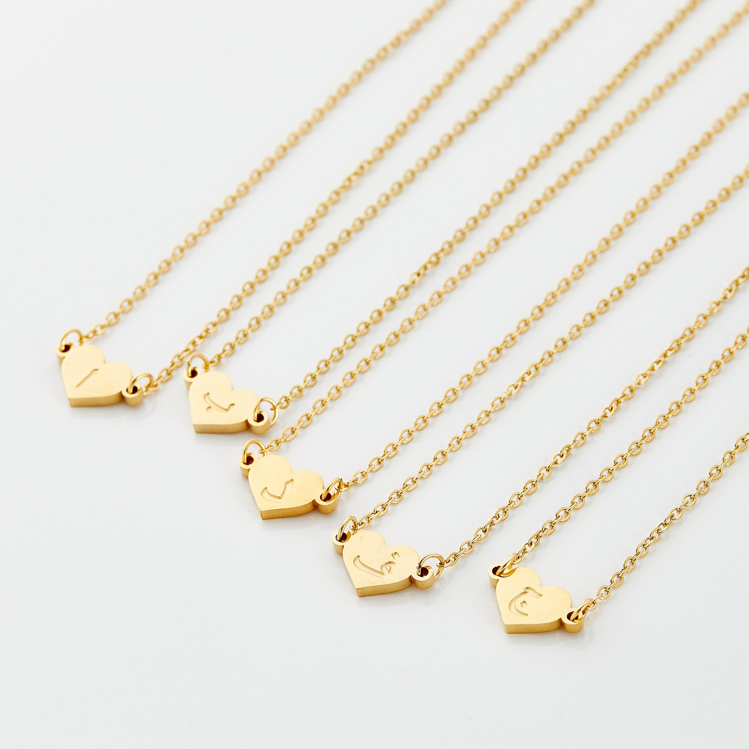 Arabic Heart Pendant Necklace for Girls