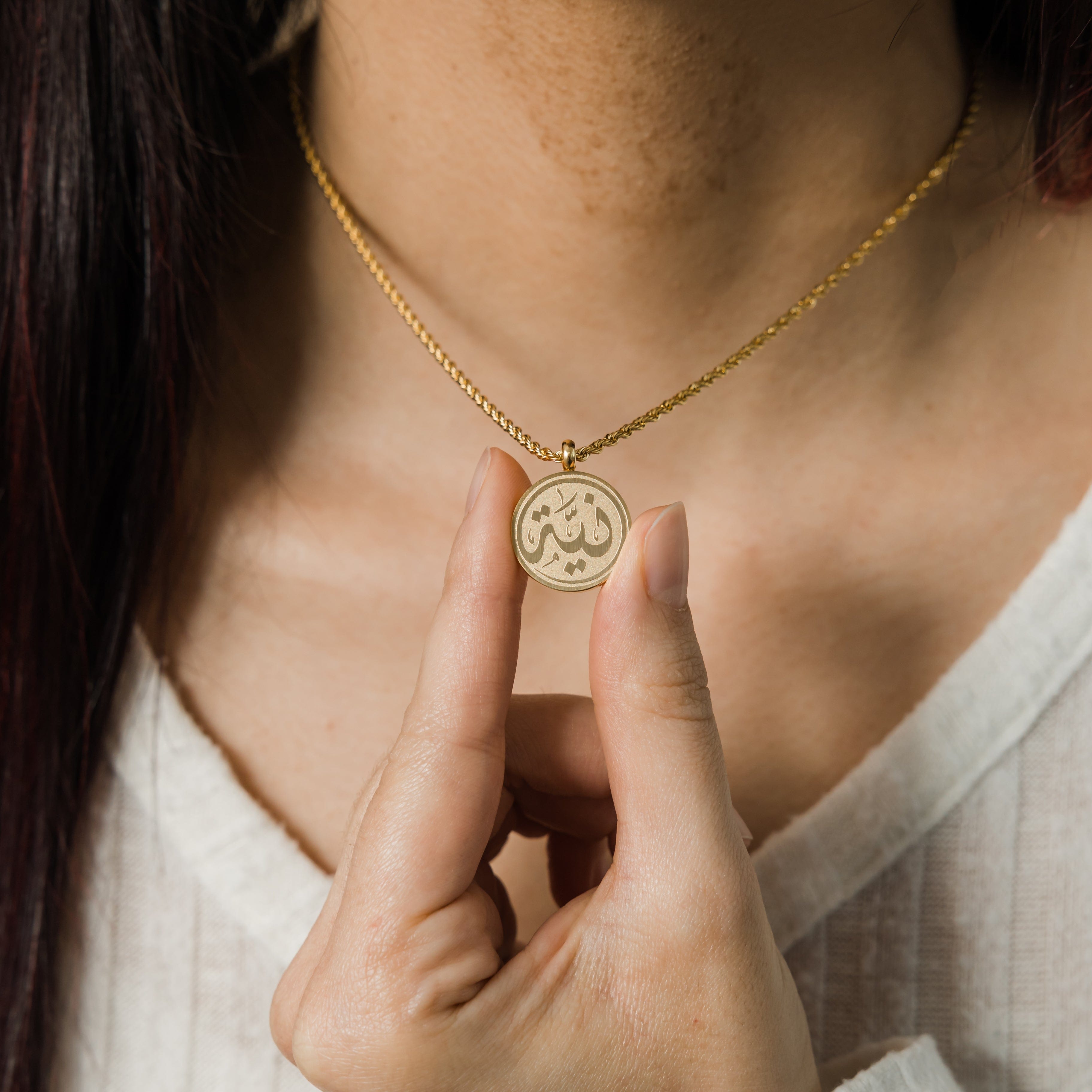 Intention Token Pendant Necklace for Mindfulness