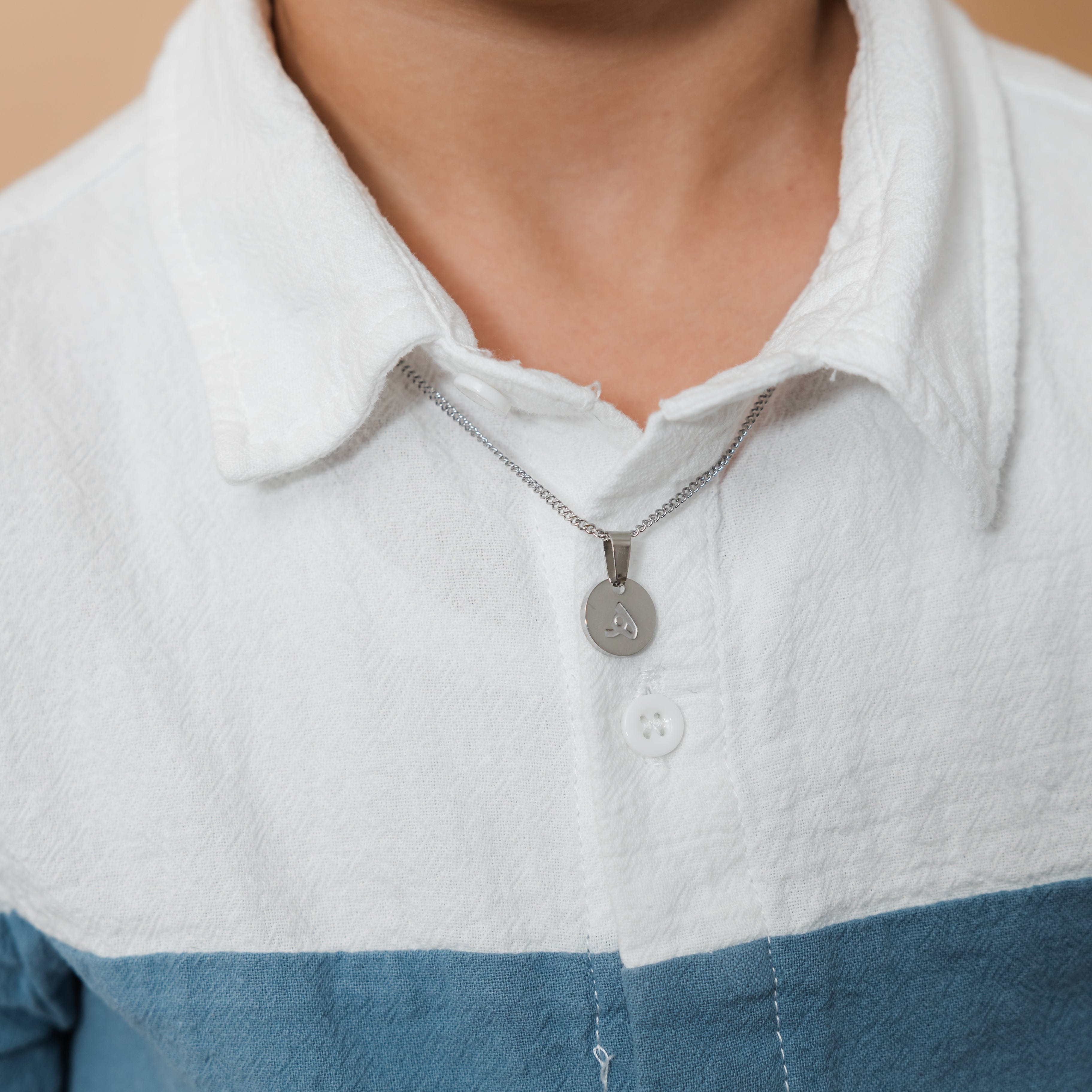Boys' Arabic Letter Pendant Necklace
