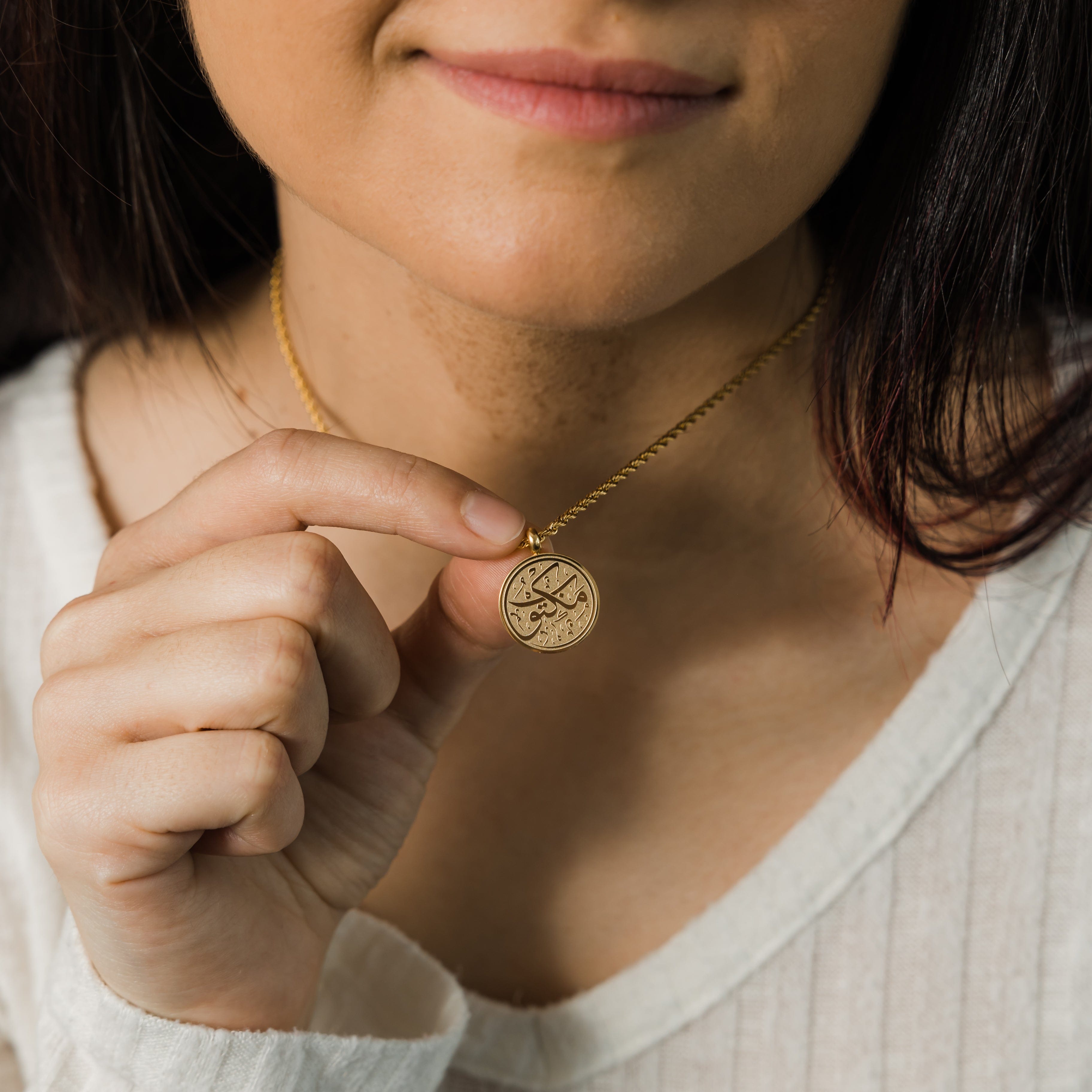 Engraved Token Necklace for Personalized Style