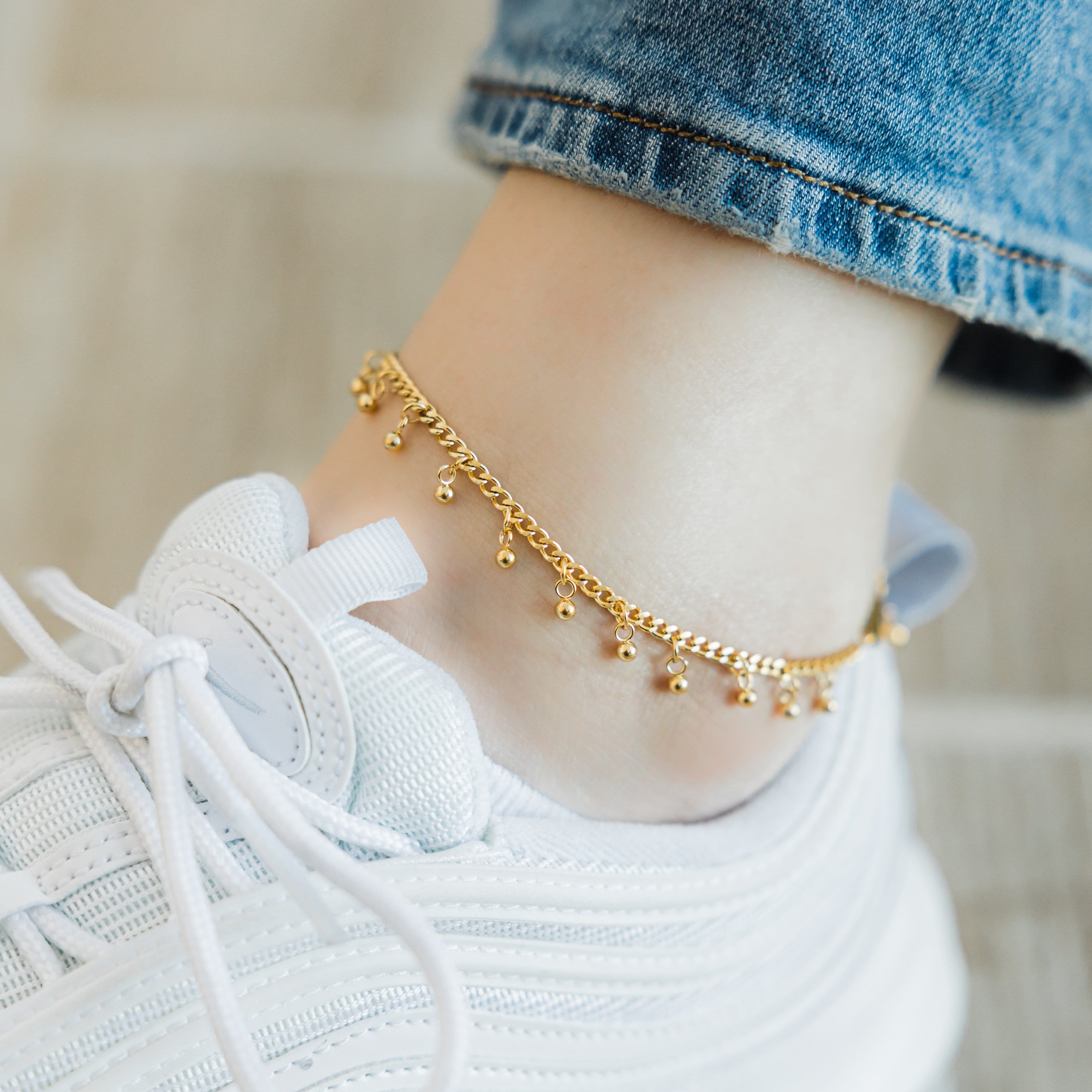 Dotted Drop Anklet for Women