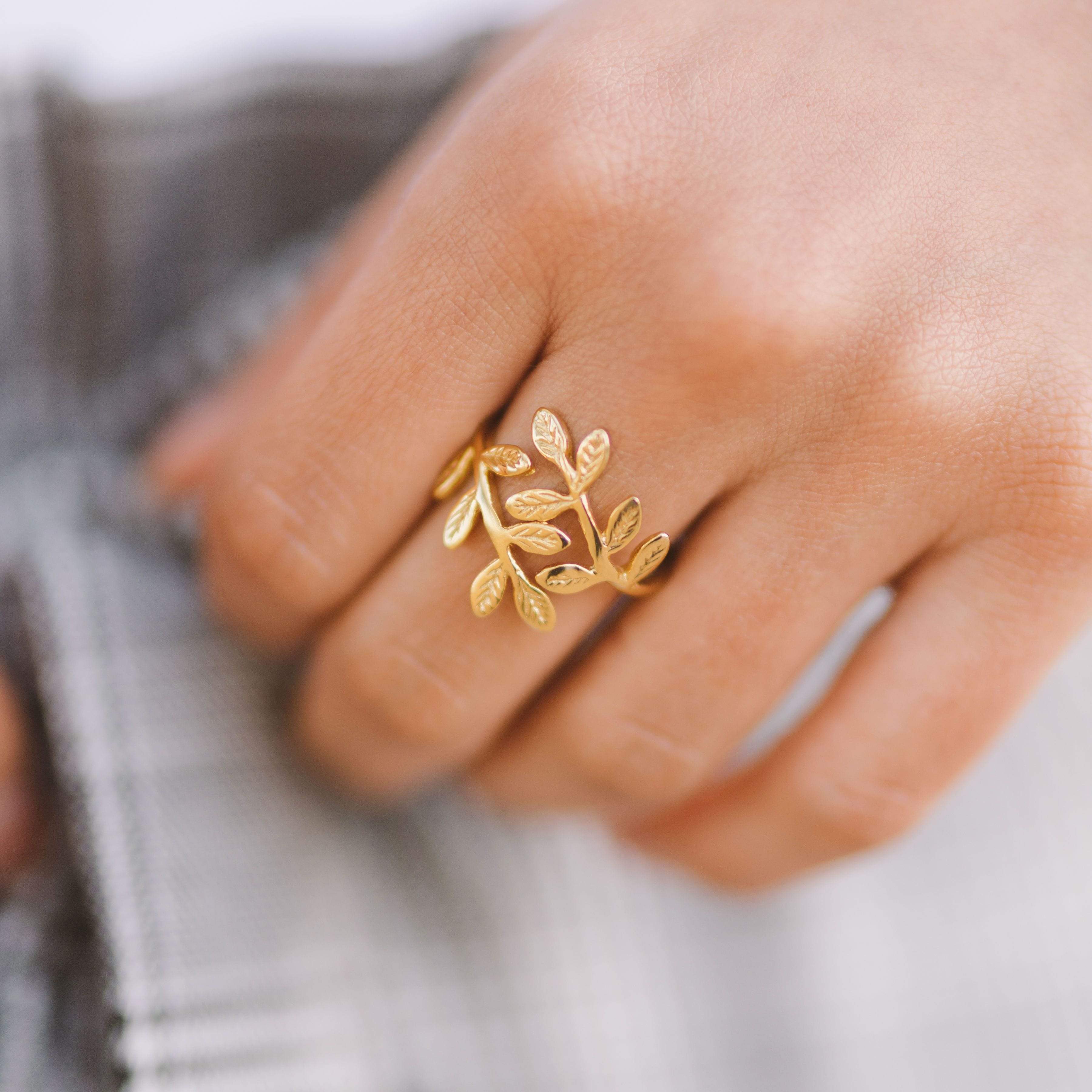 Handcrafted Olive Leaf Ring – Palestinian Heritage Jewelry